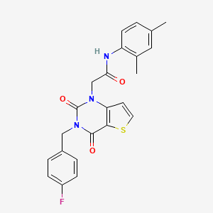 molecular formula C23H20FN3O3S B14122689 N-(2,4-dimethylphenyl)-2-[3-[(4-fluorophenyl)methyl]-2,4-dioxothieno[3,2-d]pyrimidin-1-yl]acetamide 