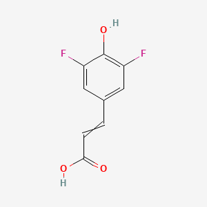 molecular formula C9H6F2O3 B14122706 3-(3,5-Difluoro-4-hydroxyphenyl)prop-2-enoic acid 