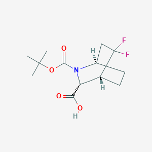molecular formula C13H19F2NO4 B1412275 (1R,3R,4R)-rel-2-Boc-5,5-二氟-2-氮杂双环[2.2.2]辛烷-3-羧酸 CAS No. 1290626-50-4