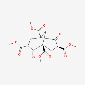 molecular formula C17H20O10 B1412277 (1R,3S,5R)-2,6-二氧代双环[3.3.1]壬烷-1,3,5,7-四甲酯 CAS No. 315207-70-6