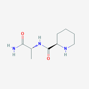 molecular formula C9H17N3O2 B1412279 (2R)-2-{[(2R)-哌啶-2-基]甲酰胺}丙酰胺 CAS No. 1841701-78-7
