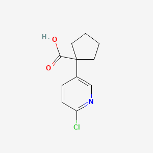 molecular formula C11H12ClNO2 B1412291 1-(6-氯吡啶-3-基)环戊烷-1-羧酸 CAS No. 1505992-00-6
