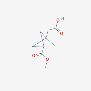 molecular formula C9H12O4 B1412294 2-(3-(甲氧羰基)双环[1.1.1]戊烷-1-基)乙酸 CAS No. 1113001-63-0