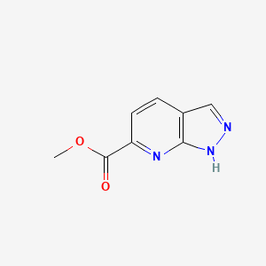 molecular formula C8H7N3O2 B1412296 1H-吡唑并[3,4-b]吡啶-6-甲酸甲酯 CAS No. 1256786-55-6