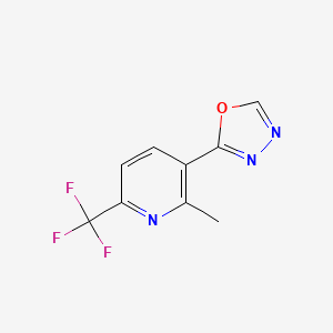 2-Methyl-3-(1,3,4-oxadiazol-2-yl)-6-(trifluoromethyl)pyridine
