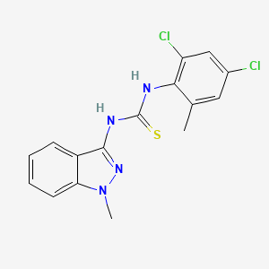 molecular formula C16H14Cl2N4S B1412312 N-(2,4-Dichloro-6-methylphenyl)-N'-(1-methyl-1H-indazol-3-yl)thiourea CAS No. 1858255-25-0