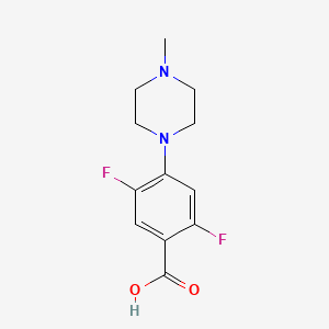 molecular formula C12H14F2N2O2 B1412320 2,5-Difluoro-4-(4-methylpiperazin-1-yl)benzoic acid CAS No. 1430223-87-2