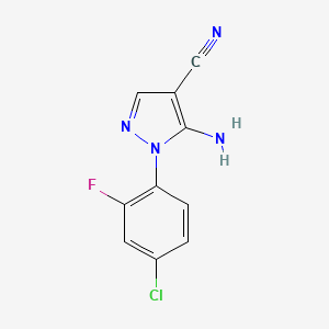 molecular formula C10H6ClFN4 B1412323 5-氨基-1-(4-氯-2-氟苯基)-1H-吡唑-4-碳腈 CAS No. 1416339-30-4