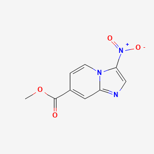 molecular formula C9H7N3O4 B1412325 甲基3-硝基咪唑并[1,2-a]吡啶-7-羧酸酯 CAS No. 1823865-12-8