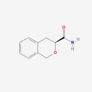 molecular formula C10H11NO2 B1412328 (3S)-3,4-二氢-1H-2-苯并吡喃-3-羧酰胺 CAS No. 2031242-59-6