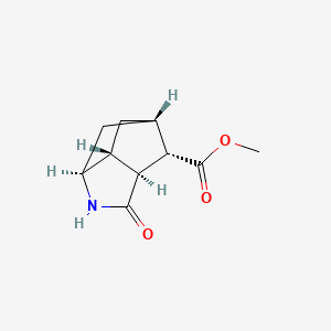 molecular formula C10H13NO3 B1412329 Methyl (3S,3aR,5S,6aS,7S)-2-oxooctahydro-3,5-methanocyclopenta[b]pyrrole-7-carboxylate CAS No. 1933688-01-7