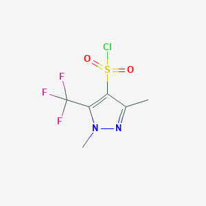 molecular formula C6H6ClF3N2O2S B1412330 1,3-Dimethyl-5-trifluoromethyl-1H-pyrazole-4-sulfonyl chloride CAS No. 1365959-08-5