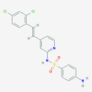 4-amino-N-{4-[(E)-2-(2,4-dichlorophenyl)ethenyl]pyridin-2-yl}benzenesulfonamide