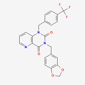 3-(1,3-benzodioxol-5-ylmethyl)-1-[4-(trifluoromethyl)benzyl]pyrido[3,2-d]pyrimidine-2,4(1H,3H)-dione