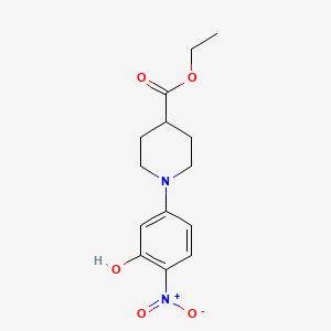 molecular formula C14H18N2O5 B1412336 Ethyl 1-(3-hydroxy-4-nitrophenyl)piperidine-4-carboxylate CAS No. 927699-09-0