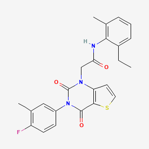 N-(2-ethyl-6-methylphenyl)-2-[3-(4-fluoro-3-methylphenyl)-2,4-dioxo-3,4-dihydrothieno[3,2-d]pyrimidin-1(2H)-yl]acetamide