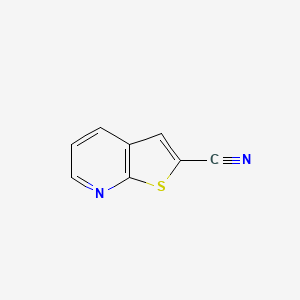molecular formula C8H4N2S B1412337 噻吩[2,3-b]吡啶-2-碳腈 CAS No. 1824274-54-5