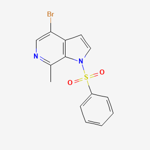 1-(benzenesulfonyl)-4-bromo-7-methyl-1H-pyrrolo[2,3-c]pyridine