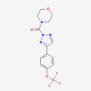 molecular formula C14H13F3N4O3 B14123418 Methanone, 4-Morpholinyl[4-[4-(trifluoroMethoxy)phenyl]-2H-1,2,3-triazol-2-yl]- 