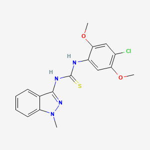 B1412342 N-(4-Chloro-2,5-dimethoxyphenyl)-N'-(1-methyl-1H-indazol-3-yl)thiourea CAS No. 1858241-71-0