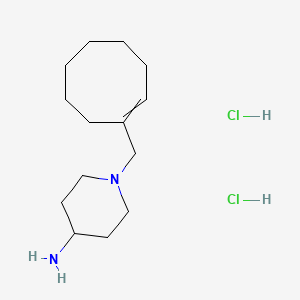 1-(Cycloocten-1-ylmethyl)piperidin-4-amine;dihydrochloride