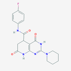 N-(4-fluorophenyl)-4-hydroxy-7-oxo-2-(piperidin-1-yl)-5,6,7,8-tetrahydropyrido[2,3-d]pyrimidine-5-carboxamide