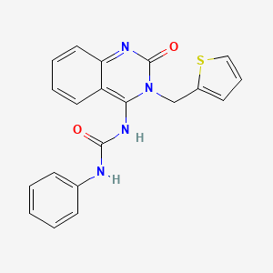 1-[2-Oxo-3-(thiophen-2-ylmethyl)quinazolin-4-yl]-3-phenylurea