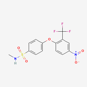 B1412351 N-Methyl-4-[4-nitro-2-(trifluoromethyl)phenoxy]benzenesulfonamide CAS No. 1858250-61-9