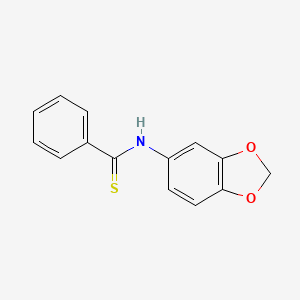 molecular formula C14H11NO2S B14123512 N-(Benzo[d][1,3]dioxol-5-yl)benzothioamide 