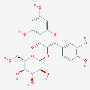 2-(3,4-dihydroxyphenyl)-5,7-dihydroxy-3-[(2R,3S,4R,5S,6S)-3,4,5-trihydroxy-6-(hydroxymethyl)oxan-2-yl]oxychromen-4-one