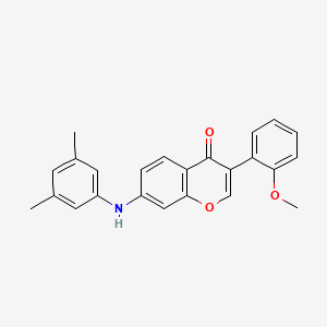 molecular formula C24H21NO3 B14123535 7-[(3,5-Dimethylphenyl)amino]-3-(2-methoxyphenyl)chromen-4-one 