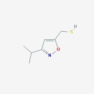 molecular formula C7H11NOS B14123554 [3-(Propan-2-yl)-1,2-oxazol-5-yl]methanethiol CAS No. 1160246-43-4