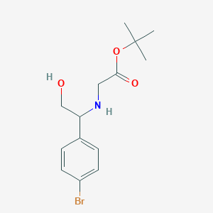 molecular formula C14H20BrNO3 B1412358 叔丁基 2-(1-(4-溴苯基)-2-羟乙基氨基)乙酸酯 CAS No. 2202710-79-8