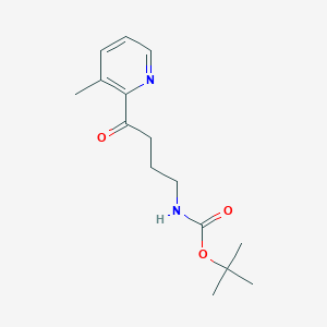 molecular formula C15H22N2O3 B1412359 叔丁基(4-(3-甲基吡啶-2-基)-4-氧代丁基)氨基甲酸酯 CAS No. 1355175-73-3