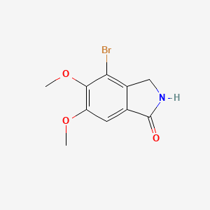 molecular formula C10H10BrNO3 B14123599 4-Bromo-5,6-dimethoxyisoindolin-1-one CAS No. 1042722-42-8