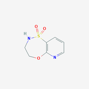 B1412360 3,4-dihydro-2H-pyrido[2,3-b][1,4,5]oxathiazepine 1,1-dioxide CAS No. 1799974-06-3