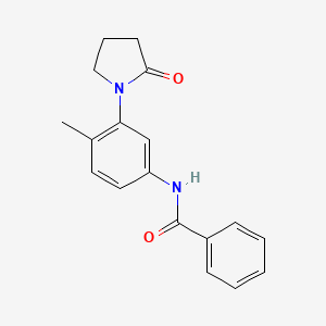 molecular formula C18H18N2O2 B14123636 N-[4-methyl-3-(2-oxopyrrolidin-1-yl)phenyl]benzamide 