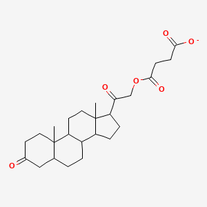 molecular formula C25H35O6- B14123637 4-[(3,20-Dioxopregnan-21-yl)oxy]-4-oxobutanoate 