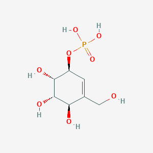 molecular formula C7H13O8P B14123639 [(1S,4R,5S,6S)-4,5,6-Trihydroxy-3-(hydroxymethyl)cyclohex-2-en-1-yl] dihydrogen phosphate 