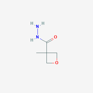 molecular formula C5H10N2O2 B1412364 3-Methyloxetane-3-carbohydrazide CAS No. 1934460-93-1