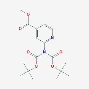 molecular formula C17H24N2O6 B14123642 Methyl 2-(bis(tert-butoxycarbonyl)amino)isonicotinate 