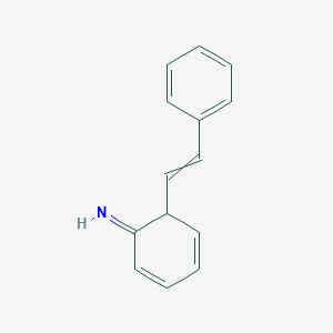 molecular formula C14H13N B14123670 6-(2-Phenylethenyl)-1-cyclohexa-2,4-dienimine 