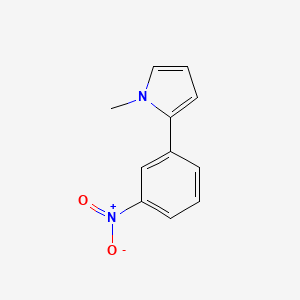 molecular formula C11H10N2O2 B14123672 1-Methyl-2-(3-nitrophenyl)-1H-pyrrole 