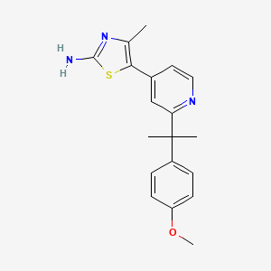molecular formula C19H21N3OS B1412375 5-(2-(2-(4-Methoxyphenyl)propan-2-yl)pyridin-4-yl)-4-methylthiazol-2-amine CAS No. 1395492-70-2