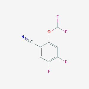 molecular formula C8H3F4NO B14123752 Benzonitrile, 2-(difluoromethoxy)-4,5-difluoro- 