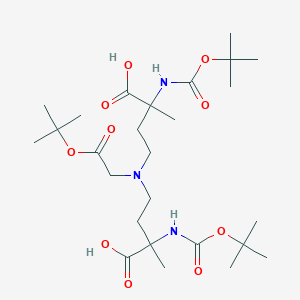 molecular formula C26H47N3O10 B1412377 2,2'-(2-tert-Butoxy-2-oxoethylazanediyl)bis(ethane-2,1-diyl) bis(2-(tert-butoxycarbonylamino)propanoate) CAS No. 1426654-38-7