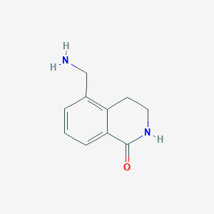 molecular formula C10H12N2O B1412390 5-(aminomethyl)-3,4-dihydroisoquinolin-1(2H)-one CAS No. 1446282-10-5