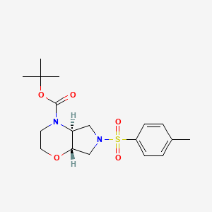 (4aS,7aS)-tert-butyl 6-tosylhexahydropyrrolo[3,4-b][1,4]oxazine-4(4aH)-carboxylate