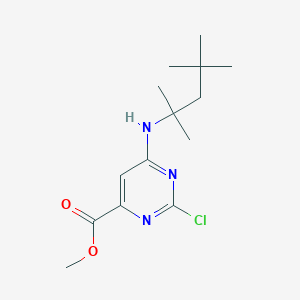 molecular formula C14H22ClN3O2 B1412394 Methyl 2-chloro-6-(2,4,4-trimethylpentan-2-ylamino)pyrimidine-4-carboxylate CAS No. 1365838-64-7