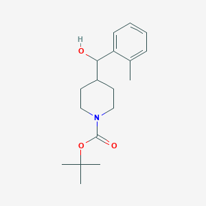 molecular formula C18H27NO3 B1412395 tert-Butyl 4-(hydroxy(o-tolyl)methyl)-piperidine-1-carboxylate CAS No. 1107015-34-8